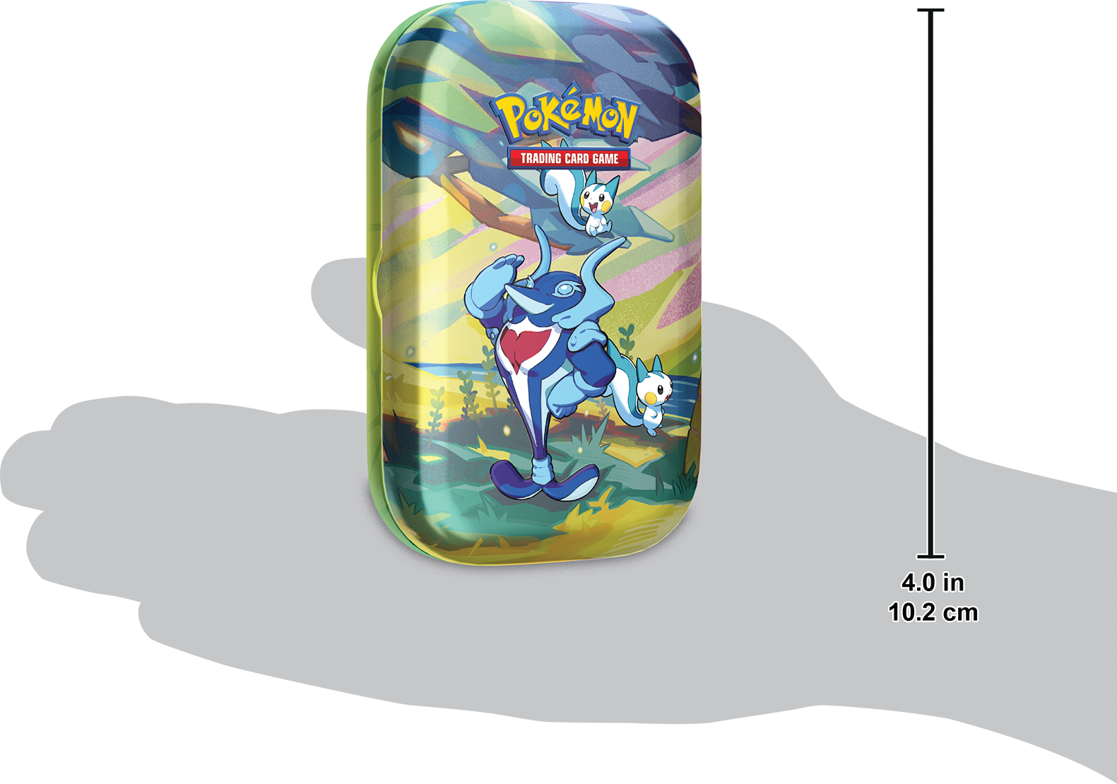 Pokemon TCG Scarlet & Violet: Vibrant Paldea - Palafin con Pachirisu Mini Tin En Ingles