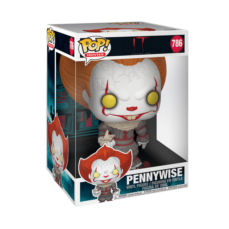 Funko Pop Jumbo: It Eso - Pennywise Con Bote 10 Pulgadas