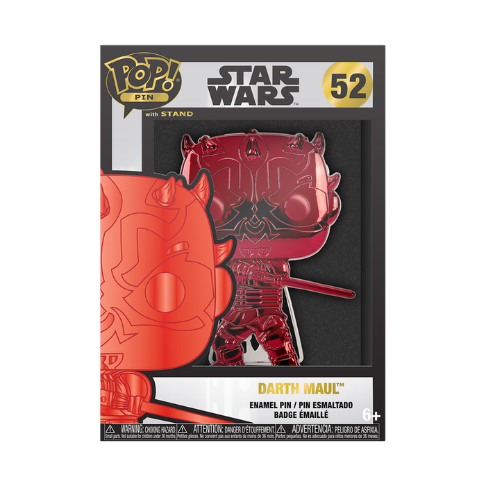 Funko Pop Pin: Star Wars Dark Side - Darth Maul Neon Pin Esmaltado