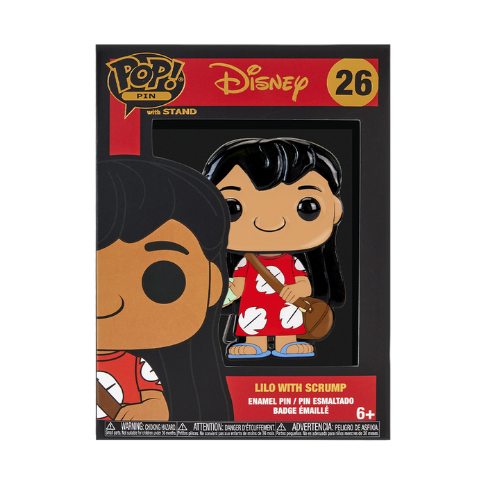 Funko Pop Pin: Disney Lilo y Stitch - Lilo Con Trapos Pin Esmaltado