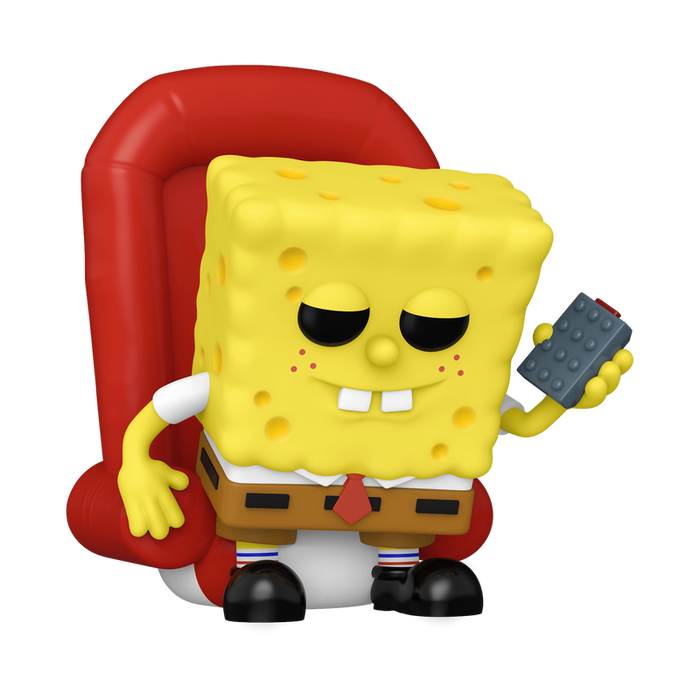 Funko Pop Premium: Bob Esponja - Meme Bob Esponja Mirando TV