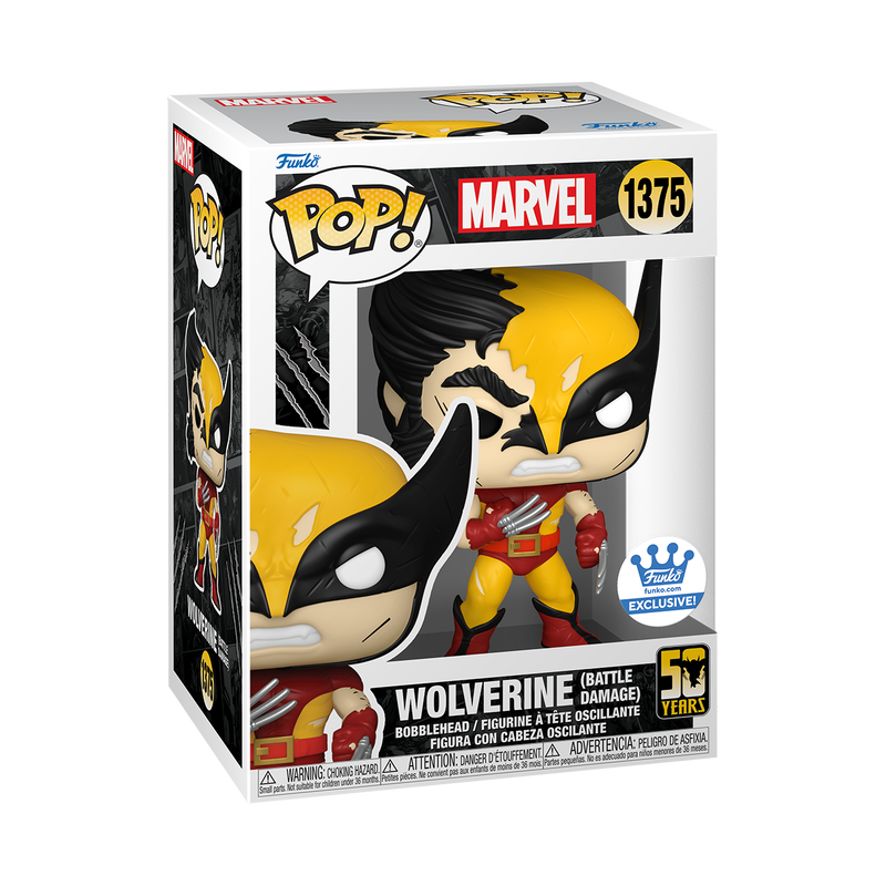 Funko Pop Marvel: Wolverine 50 Aniversario - Wolverine con mascara rota Exclusivo Funko Shop