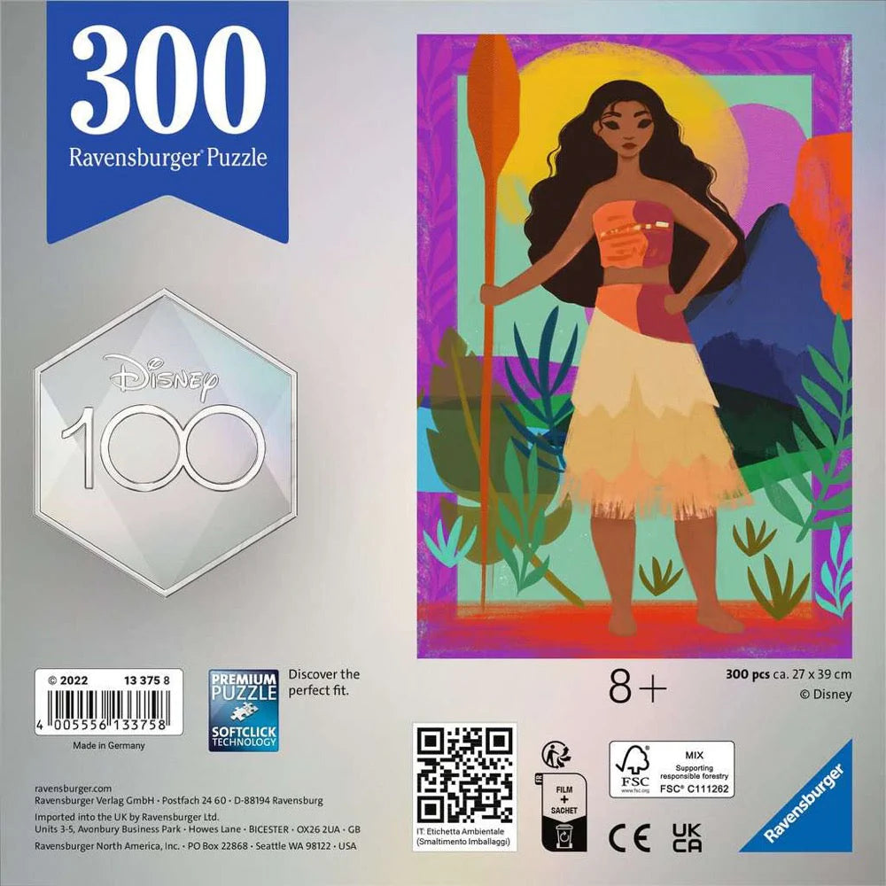 Ravensburger Rompecabezas: Disney 100 - Moana 300 piezas