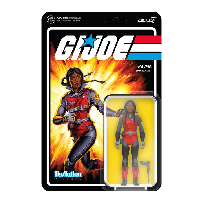 Super7 ReAction: GI JOE - Raven Con Parche De Cobra