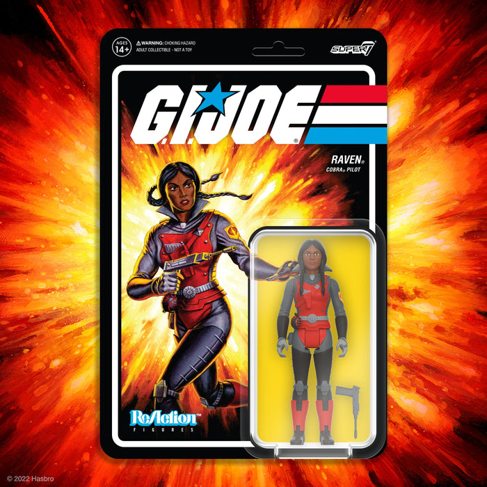 Super7 ReAction: GI JOE - Raven Con Parche De Cobra