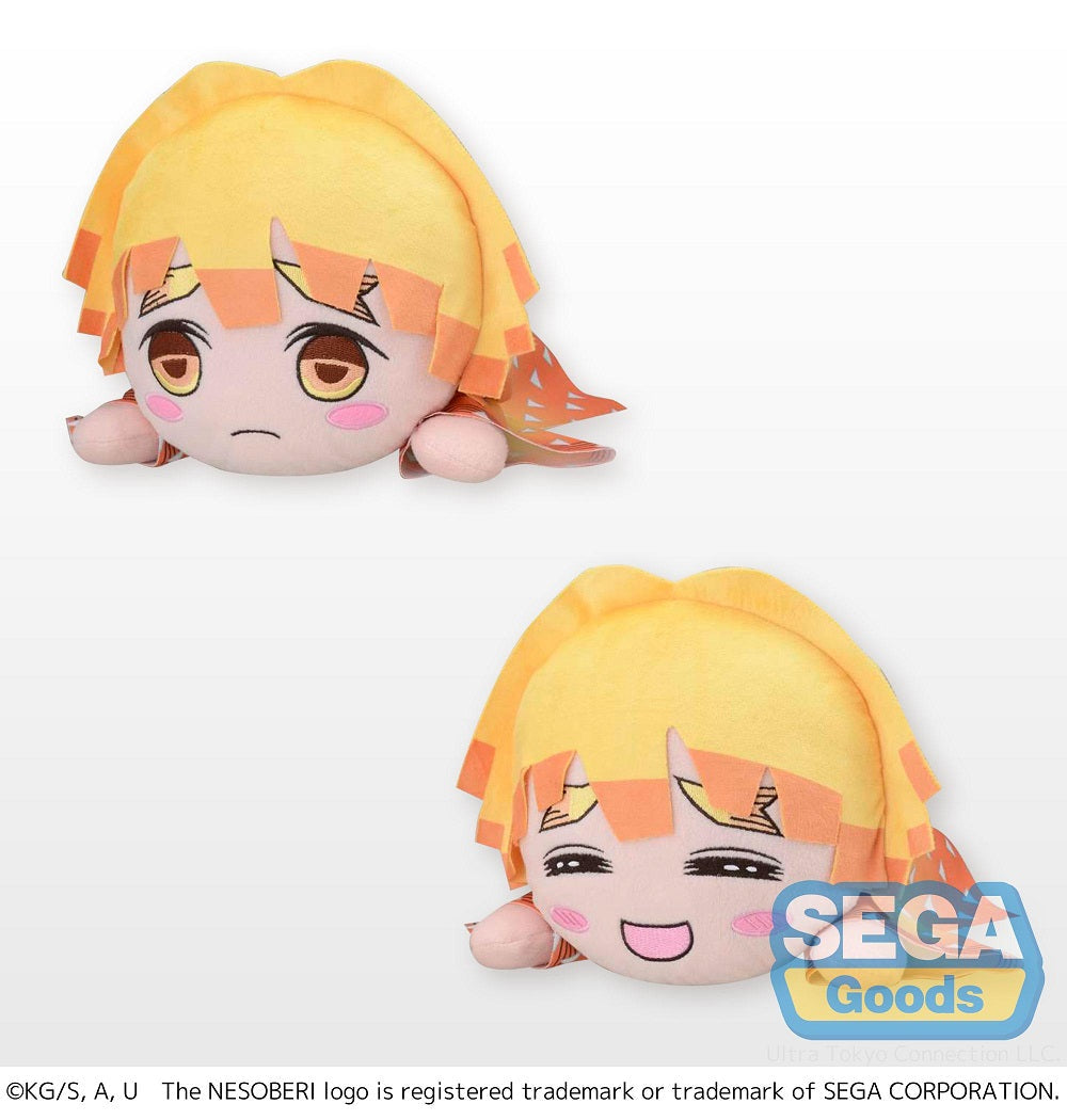 Sega Plush Nesoberi Lay Down: Demon Slayer Kimetsu No Yaiba - Zenitsu Agatsuma Peluche Sorpresa