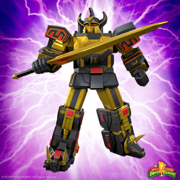 Super7 Ultimates: Mighty Morphin Power Rangers - Megazord Negro y Dorado