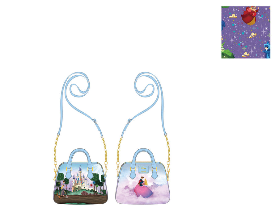 Loungefly X Disney:Castillo de Princesas Series Bella Durmiente Bolso Cruzado