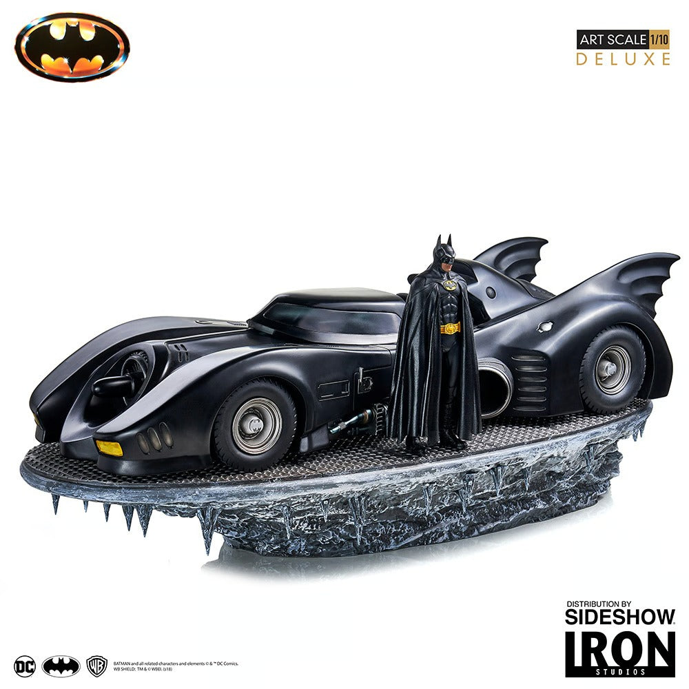 IRON Studios: DC Comics - Batman y Batimobil 1989 Deluxe Escala 1/10