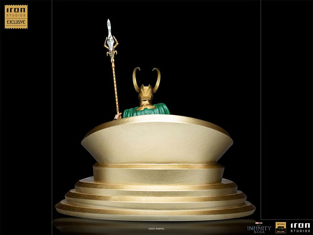 IRON Studios: Marvel The Infinity Saga - Loki en Trono Deluxe Escala de Arte 1/10 Exclusivo SDCC 2022