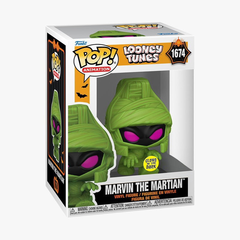 Funko Pop Animation: Looney Tunes - Marvin Como Momia Glow Exclusivo