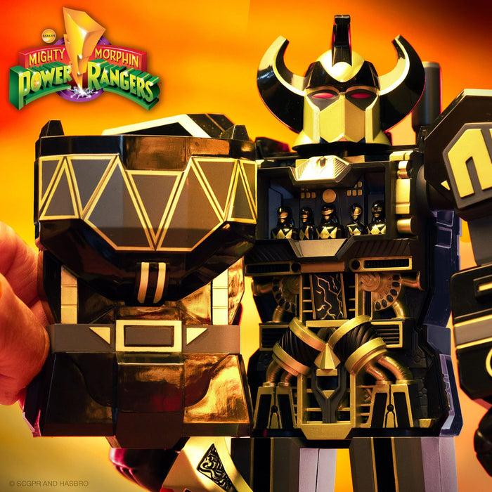 Super7 Super Cyborg: Power Rangers Mighty Morphin - Megazord Negro con Dorado