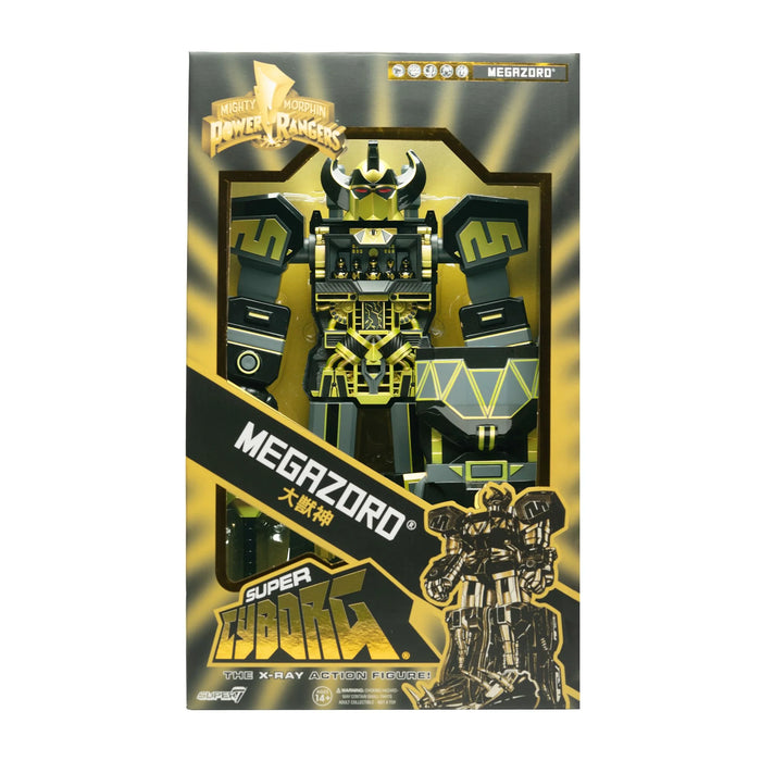 Super7 Super Cyborg: Power Rangers Mighty Morphin - Megazord Negro con Dorado