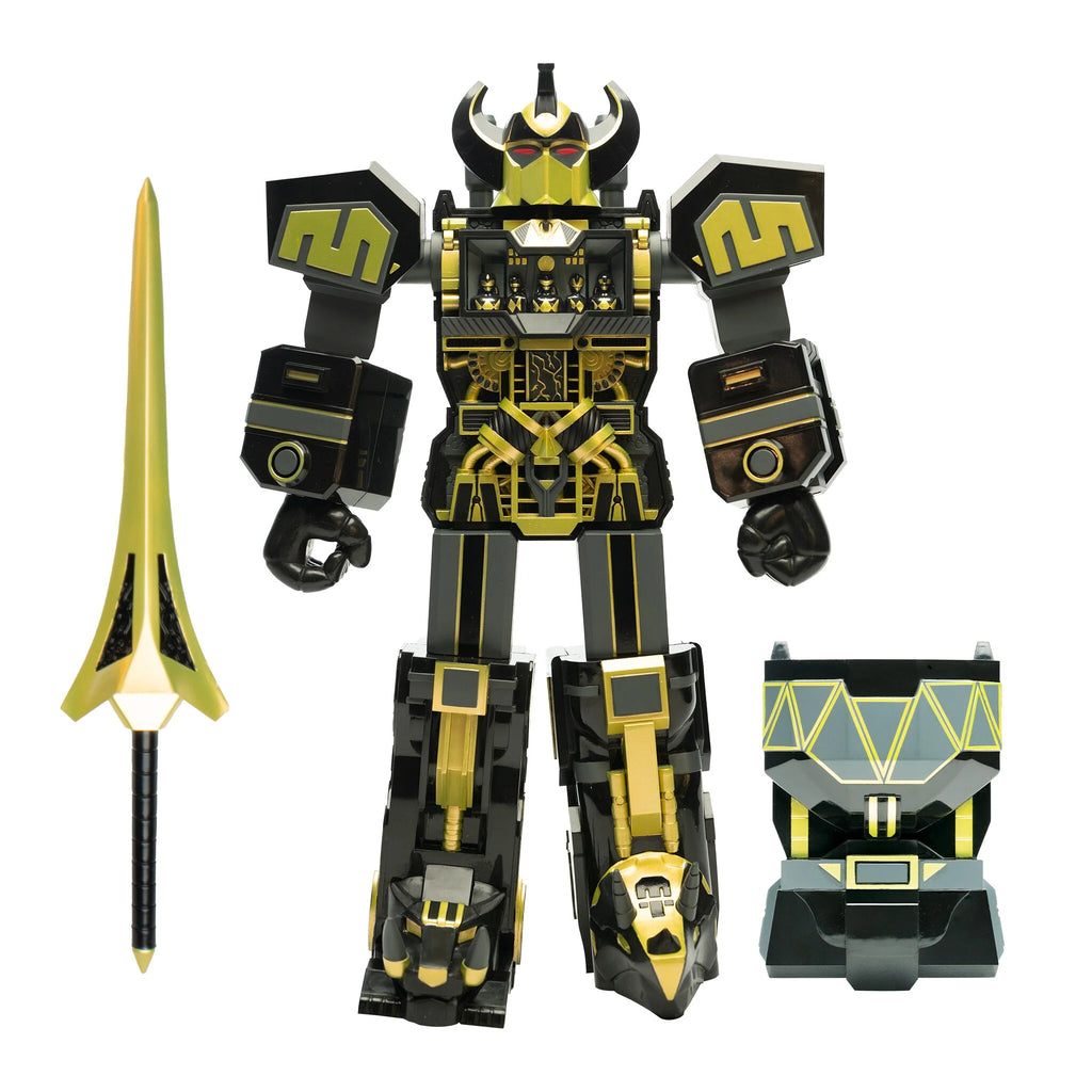 Super7 Super Cyborg Power Rangers Mighty Morphin Megazord Negro con Distrito Max