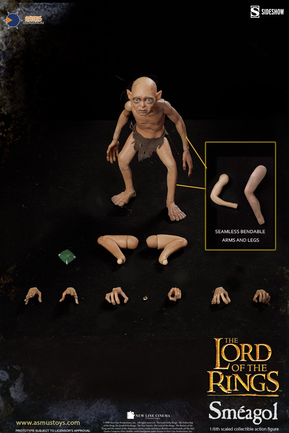 Asmus Collectible Toys: The Lord Of The Rings - Smeagol Escala 1/6