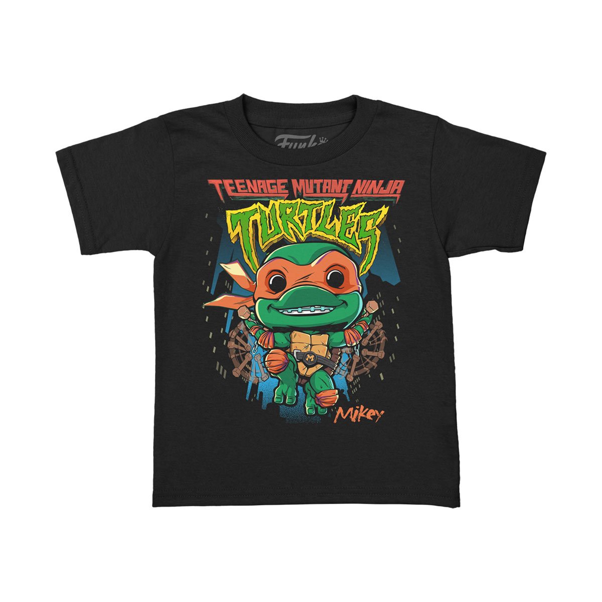 Funko Pop Keychain & Tee: TMNT Tortugas Ninja - Playera Extra Chica Con Mike Llavero