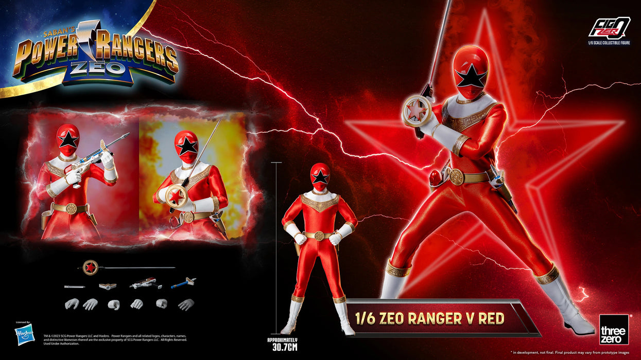 Threezero FigZero: Power Rangers Zeo - Ranger Rojo Zeo V Escala 1/6