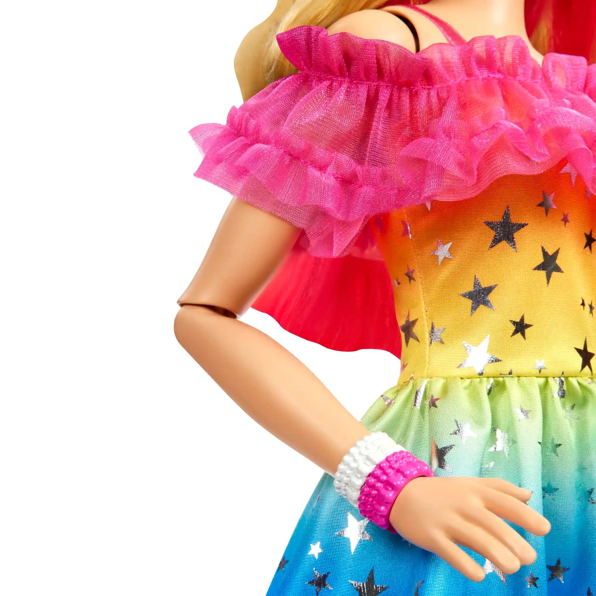 Barbie: Barbie 28 Pulgadas Vestido Arcoiris