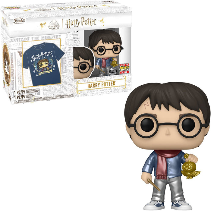 Funko Pop & Tee: Harry Potter - Harry Navidad Talla M