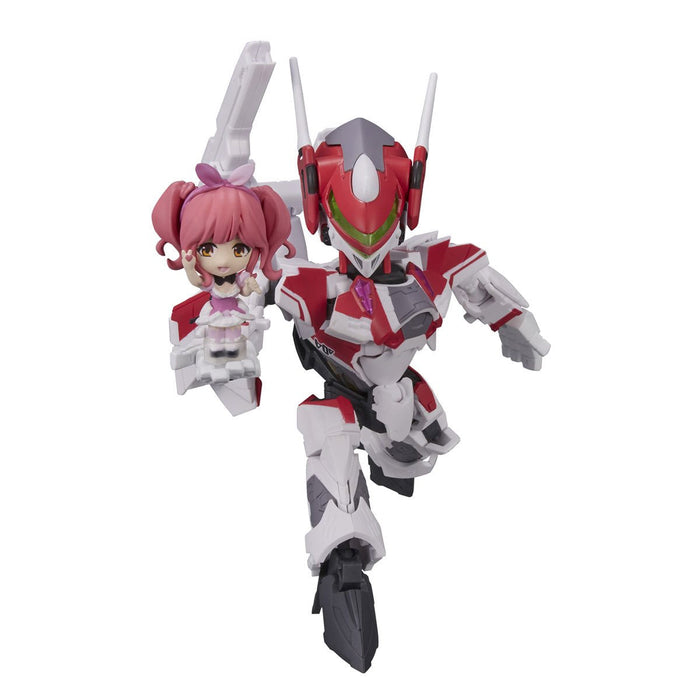 Bandai Tamashii Nations Tiny Session: Macross Delta - VF 31C Siegfried Mirage Farina Jenius con Makina Nakajima Figura de Accion