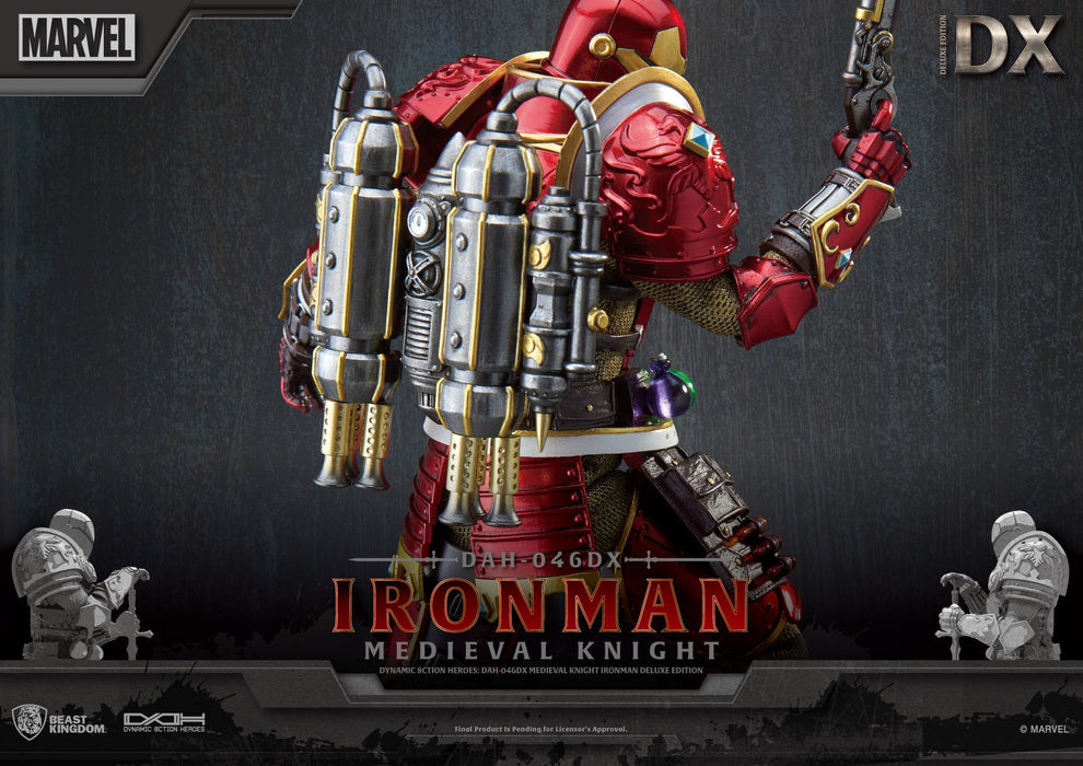 Beast Kingdom Dynamic Action Heroes: Marvel - Iron Man Caballero Medieval Deluxe DAH-046DX