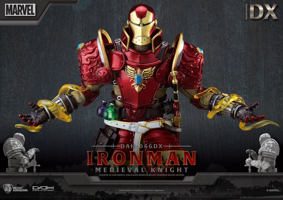 Beast Kingdom Dynamic Action Heroes: Marvel - Iron Man Caballero Medieval Deluxe DAH-046DX