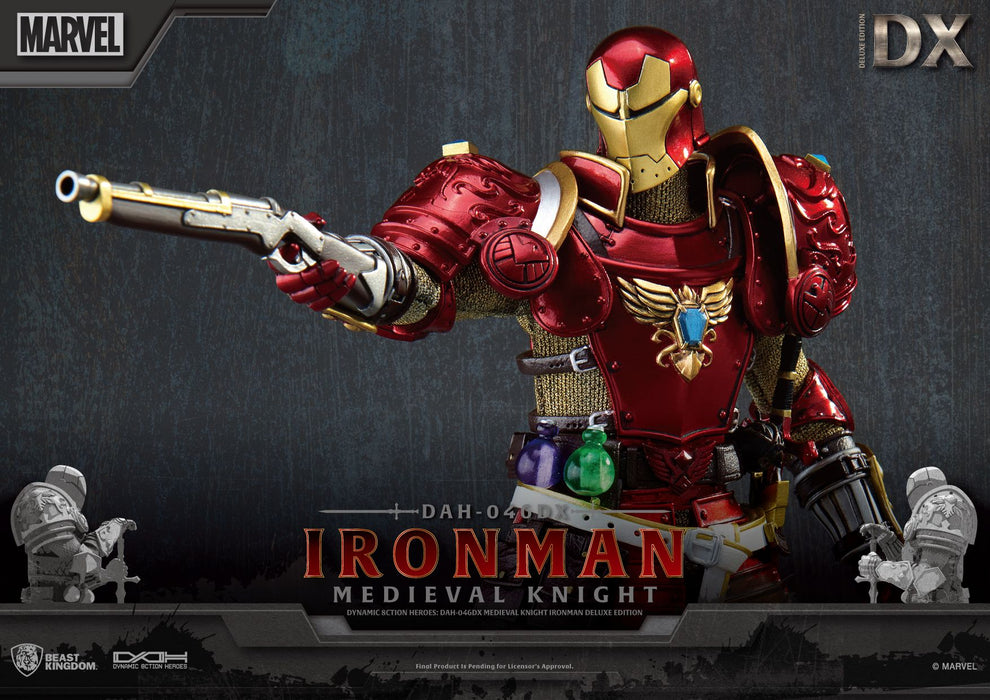 Beast Kingdom Dynamic Action Heroes: Marvel - Iron Man Caballero Medieval Deluxe DAH-046DX