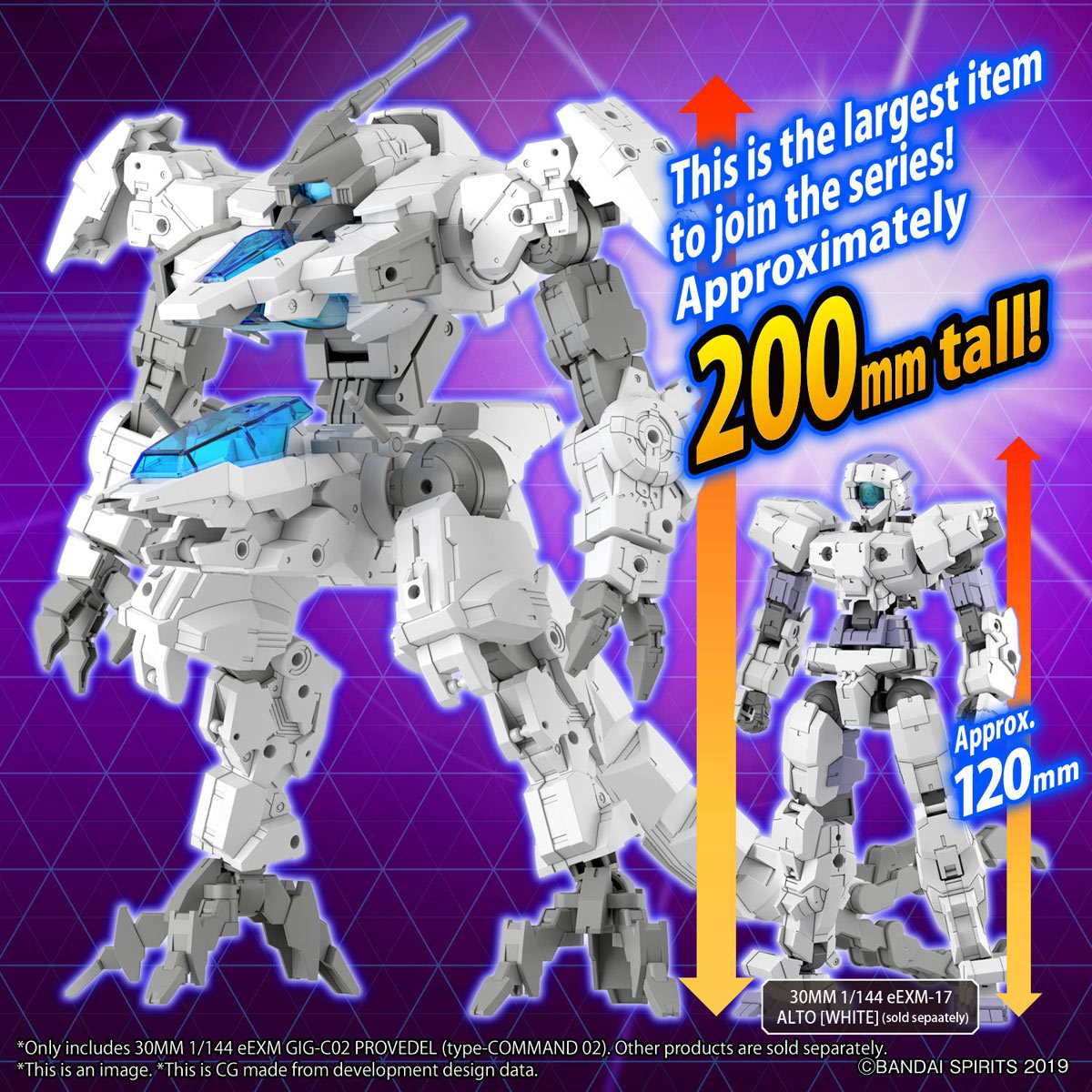 Bandai Hobby Gunpla Model Kit: 30 Minute Missions - eEXM GIG C02 Provedel Type Command 02 Escala 1/144 Kit De Plastico