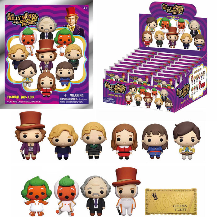 Monogram Llavero 3D para Mochila: Willy Wonka - Figura Sorpresa Serie 1