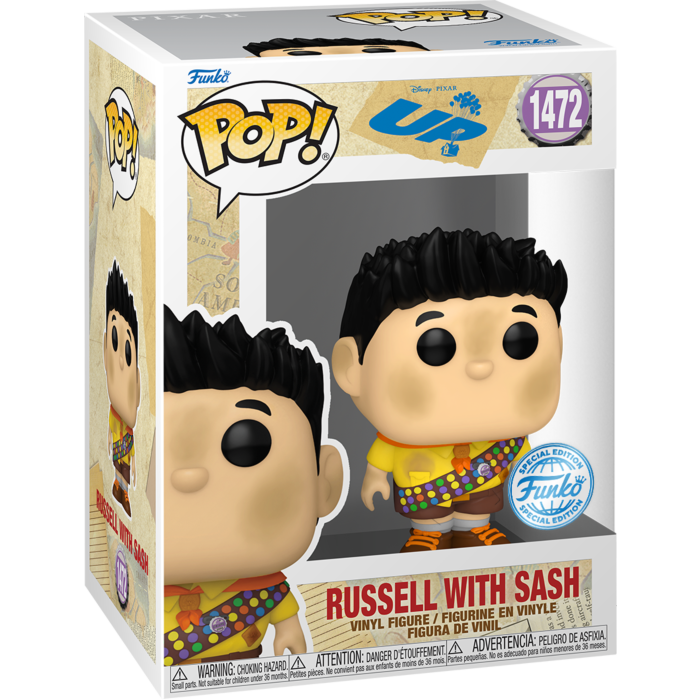 Funko Pop Disney: Up Una Aventura De Altura - Russel Con Banda Exclusivo