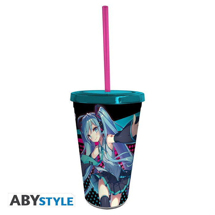 ABYstyle Vaso Con Popote: Hatsune Miku - Miku 470 ml