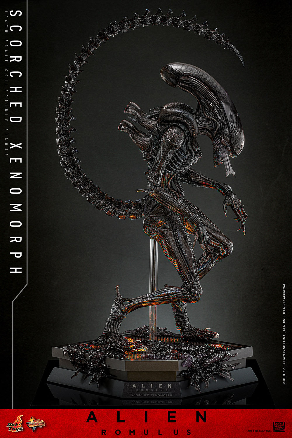 Hot Toys Movie Masterpiece Series: Alien Romulus - Scorched Xenomorph Escala 1/6