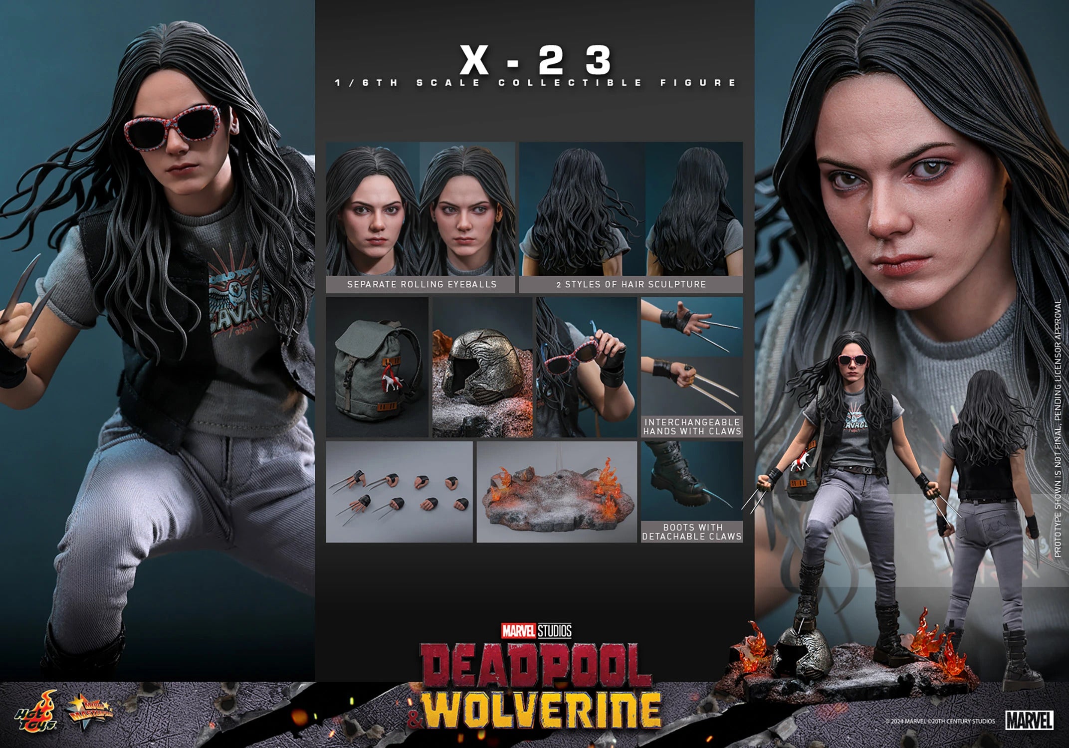 Hot Toys Movie Masterpiece Series: Marvel Deadpool y Wolverine - X-23 Escala 1/6