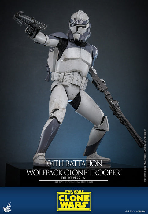 Hot Toys Movie Masterpiece Series: Star Wars Clone Trooper 104 Batallon - Soldado Wolfpack Deluxe Escala 1/6