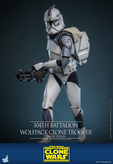 Hot Toys Movie Masterpiece Series: Star Wars Clone Trooper 104 Batallon - Soldado Wolfpack Deluxe Escala 1/6