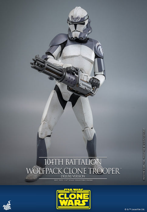 Hot Toys Movie Masterpiece Series: Star Wars Clone Trooper 104 Batallon - Soldado Wolfpack Deluxe Escala 1/6