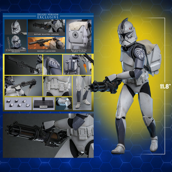 Hot Toys Movie Masterpiece Series: Star Wars Clone Trooper 104 Batallon - Soldado Wolfpack Deluxe Escala 1/6