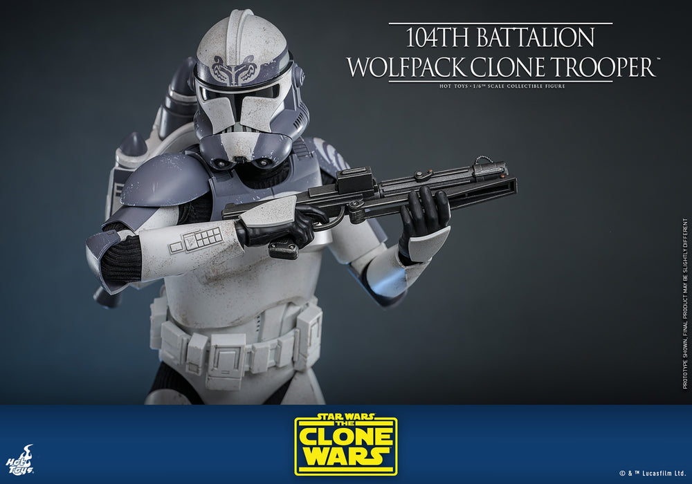 Hot Toys Movie Masterpiece Series: Star Wars Clone Trooper 104 Batallon - Soldado Wolfpack Escala 1/6