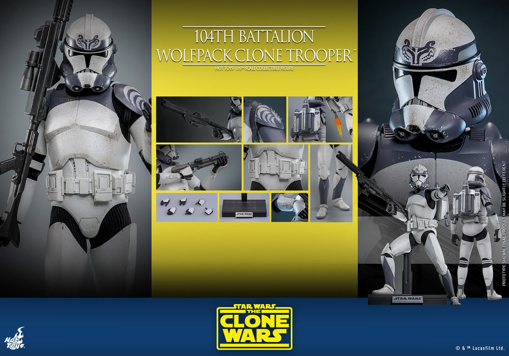 Hot Toys Movie Masterpiece Series: Star Wars Clone Trooper 104 Batallon - Soldado Wolfpack Escala 1/6