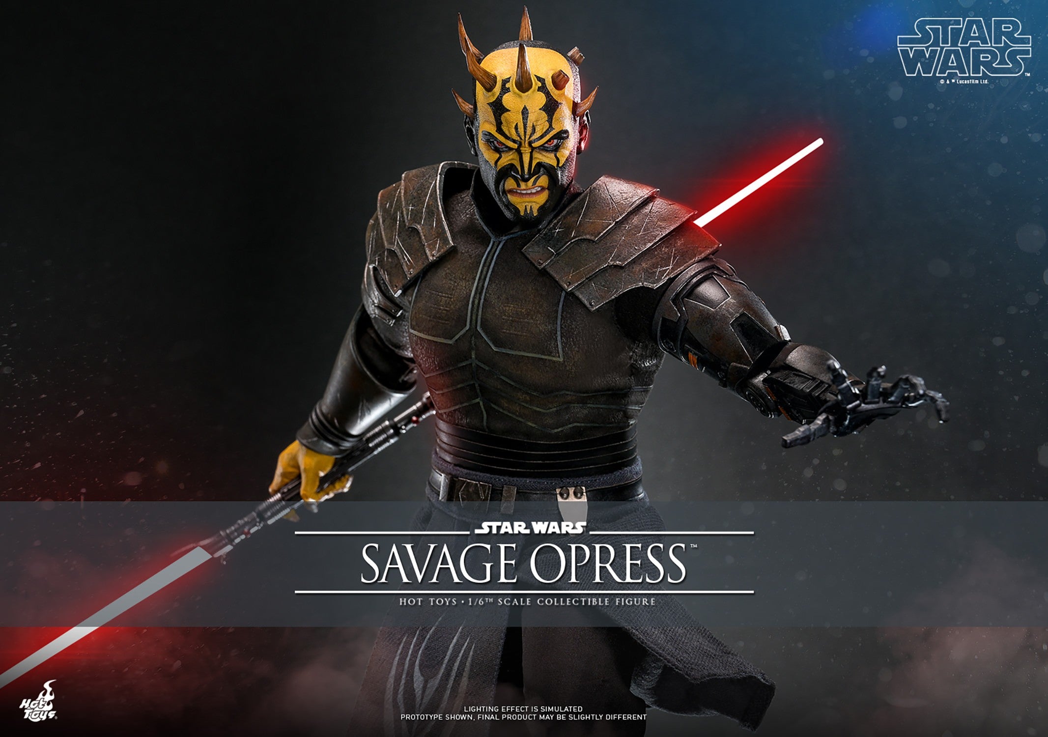 Hot Toys Movie Masterpiece Series: Star Wars The Clone Wars - Savage Opress Escala 1/6