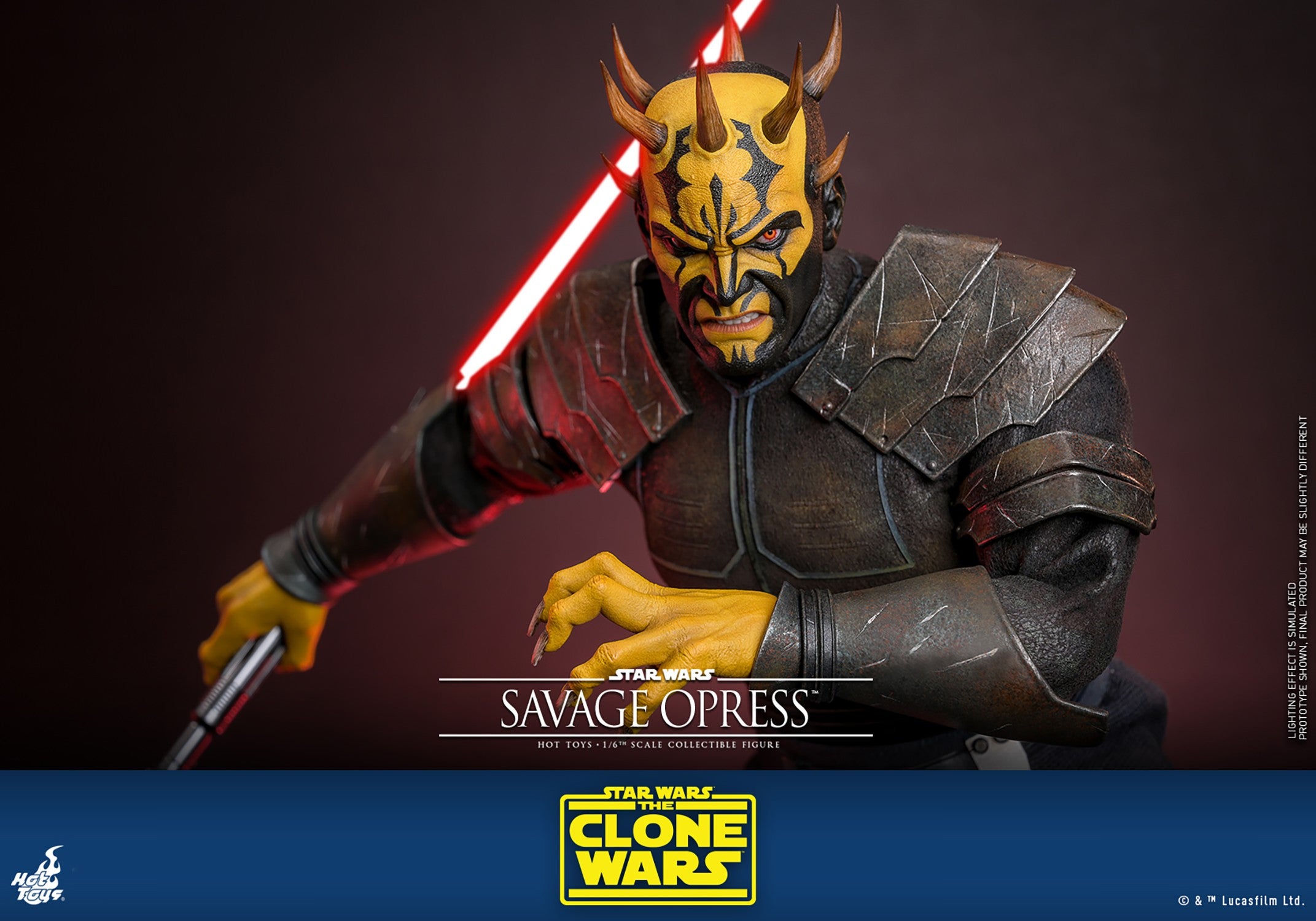 Hot Toys Movie Masterpiece Series: Star Wars The Clone Wars - Savage Opress Escala 1/6