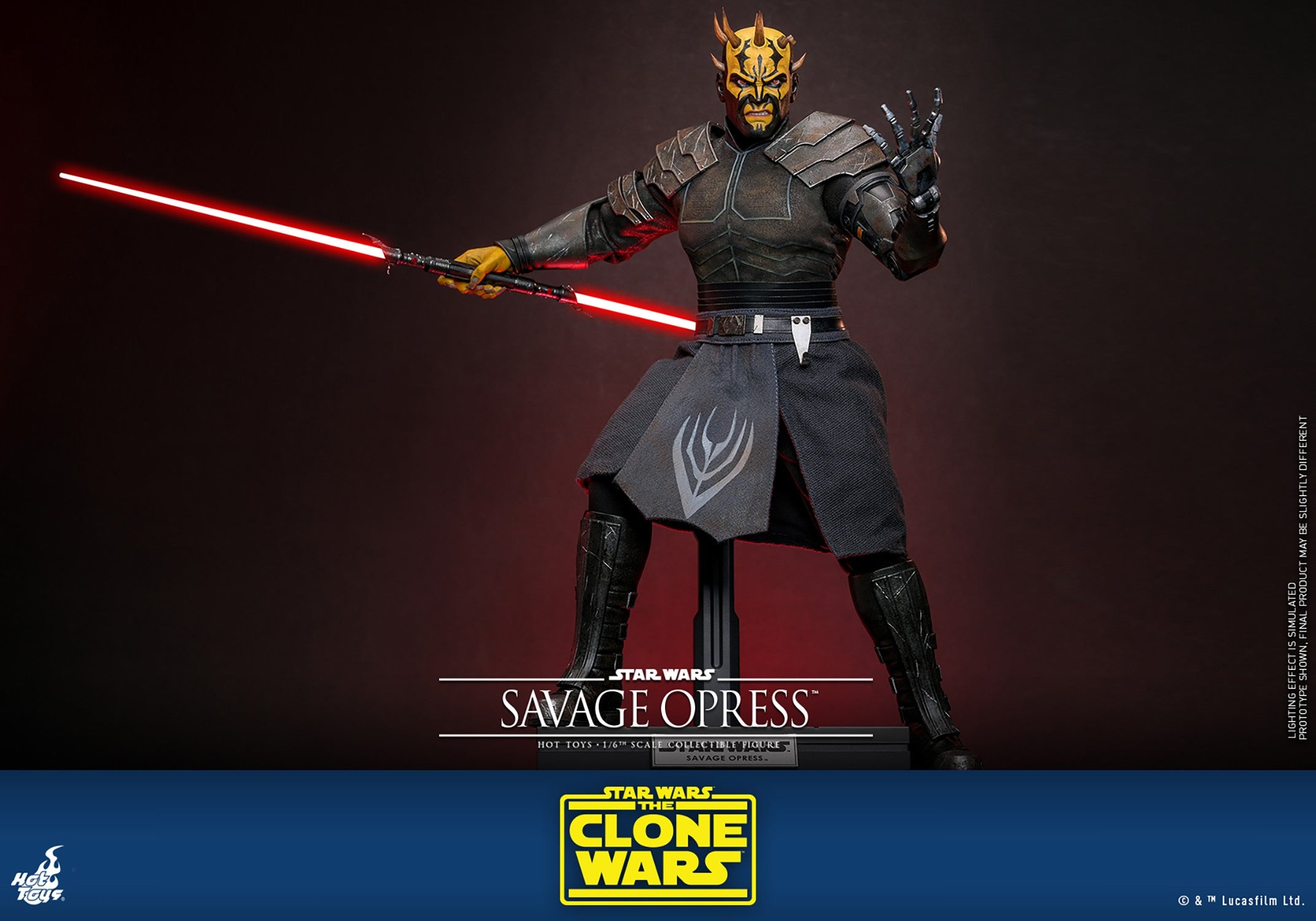 Hot Toys Movie Masterpiece Series: Star Wars The Clone Wars - Savage Opress Escala 1/6