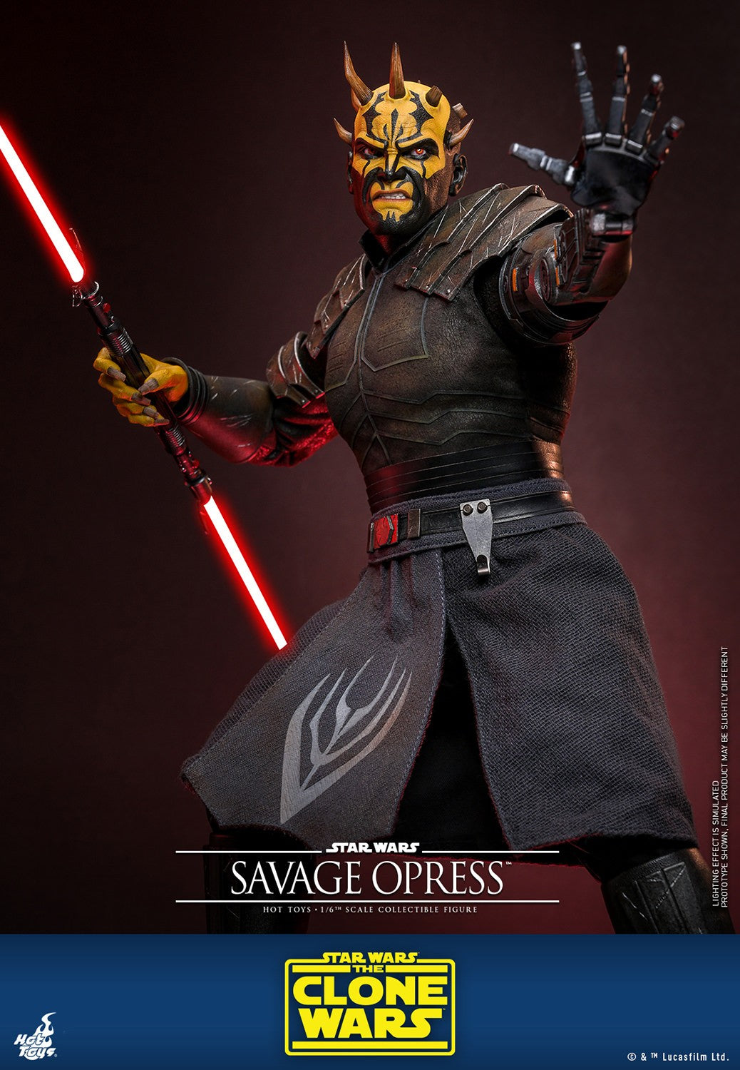 Hot Toys Movie Masterpiece Series: Star Wars The Clone Wars - Savage Opress Escala 1/6