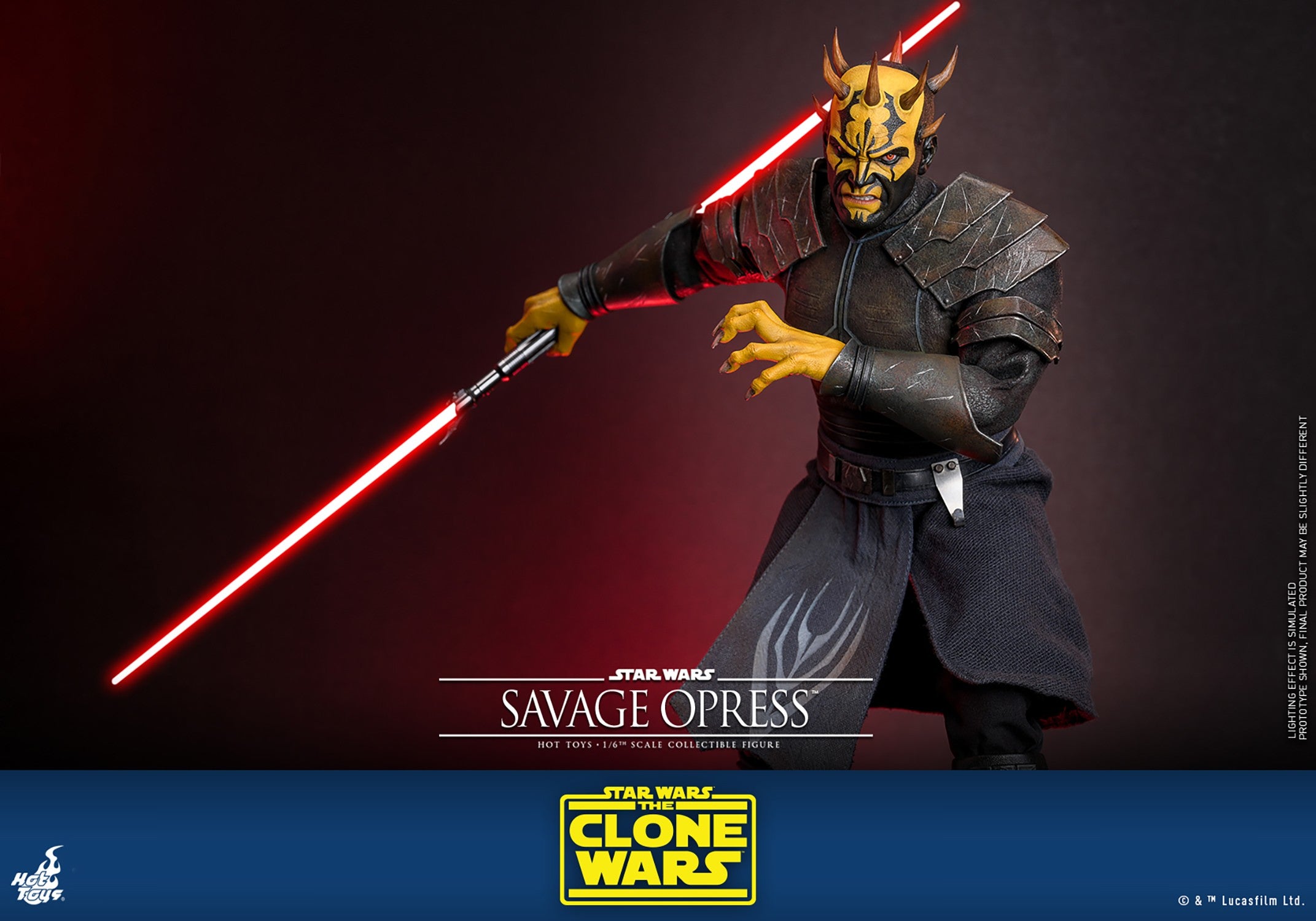 Hot Toys Movie Masterpiece Series: Star Wars The Clone Wars - Savage Opress Escala 1/6