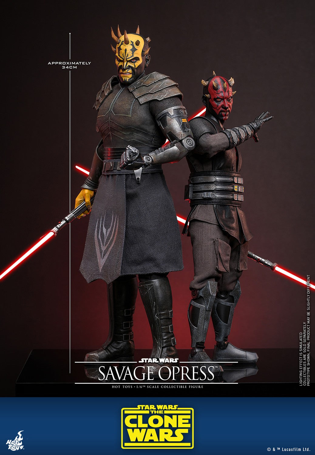 Hot Toys Movie Masterpiece Series: Star Wars The Clone Wars - Savage Opress Escala 1/6