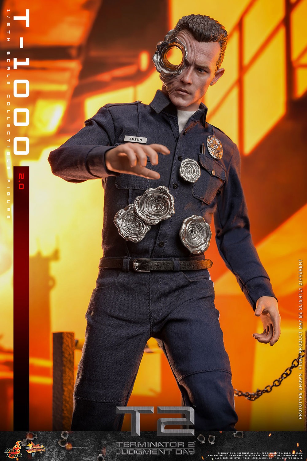 Hot Toys Movie Masterpiece Series: Terminator 2 El Juicio Final - T 1000 Escala 1/6