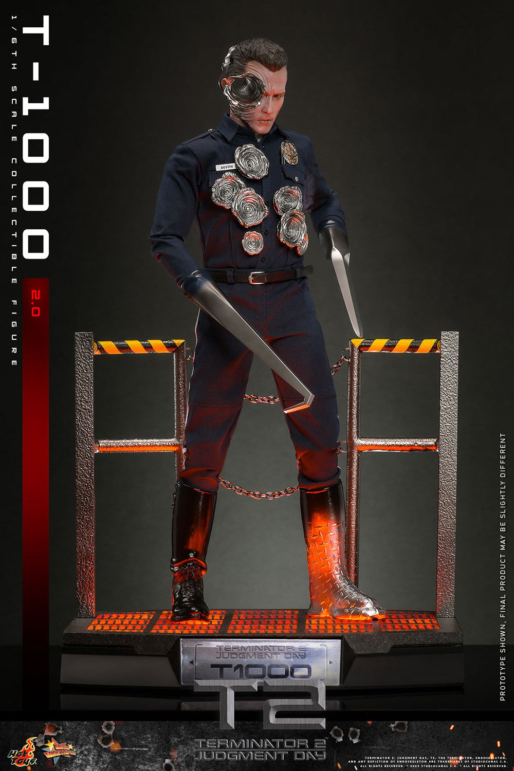 Hot Toys Movie Masterpiece Series: Terminator 2 El Juicio Final - T 1000 Escala 1/6