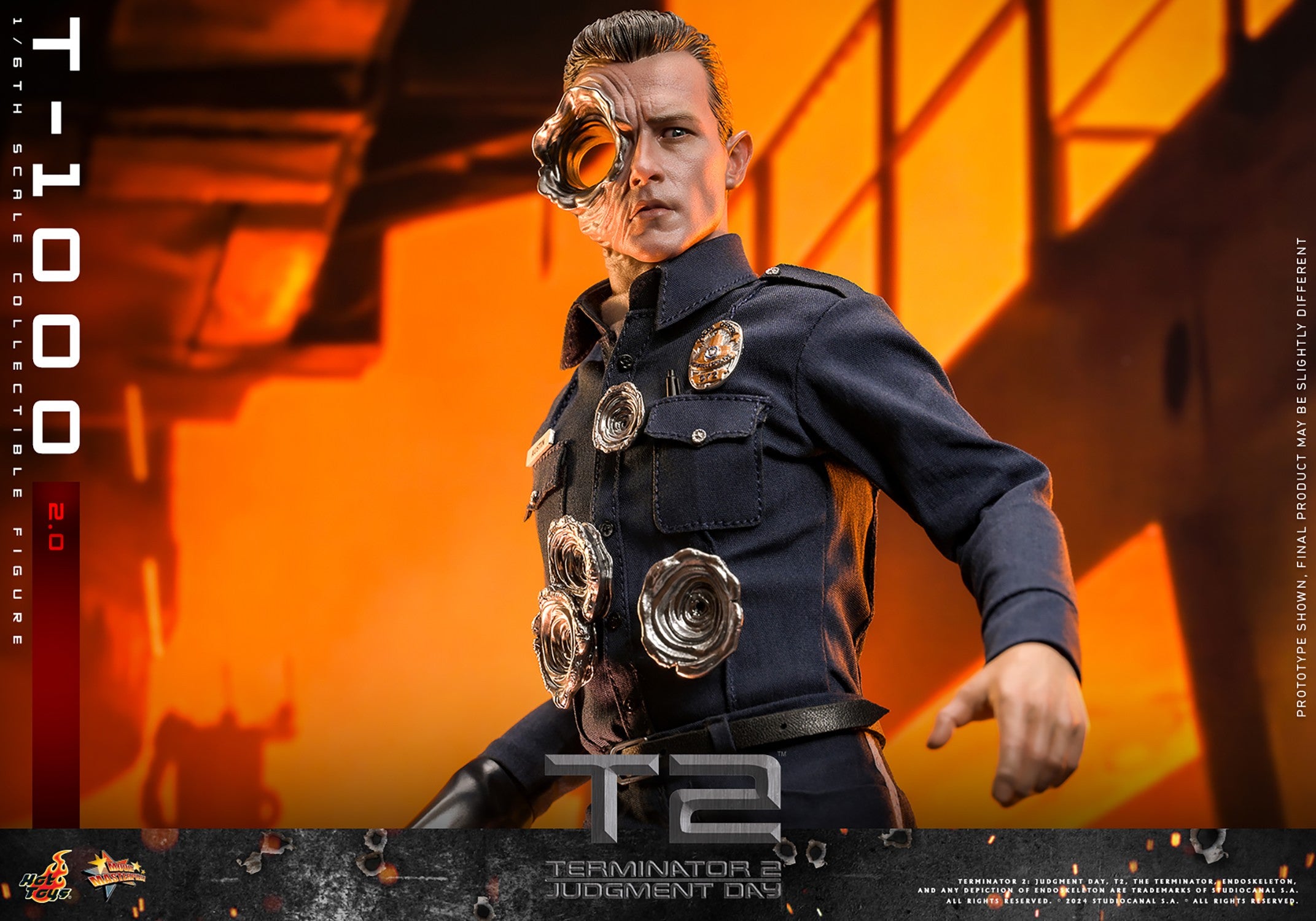 Hot Toys Movie Masterpiece Series: Terminator 2 El Juicio Final - T 1000 Escala 1/6