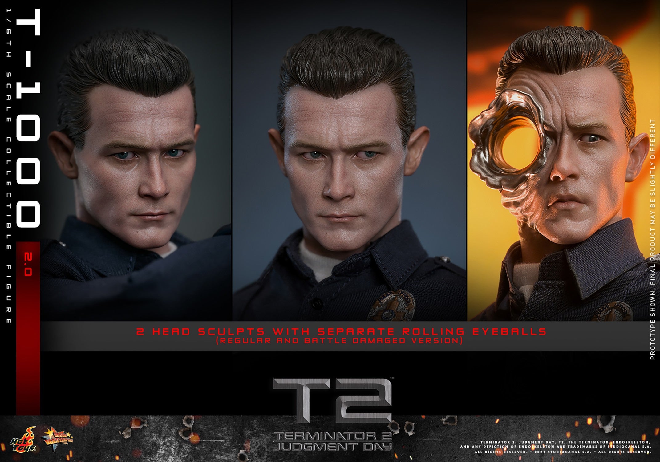 Hot Toys Movie Masterpiece Series: Terminator 2 El Juicio Final - T 1000 Escala 1/6