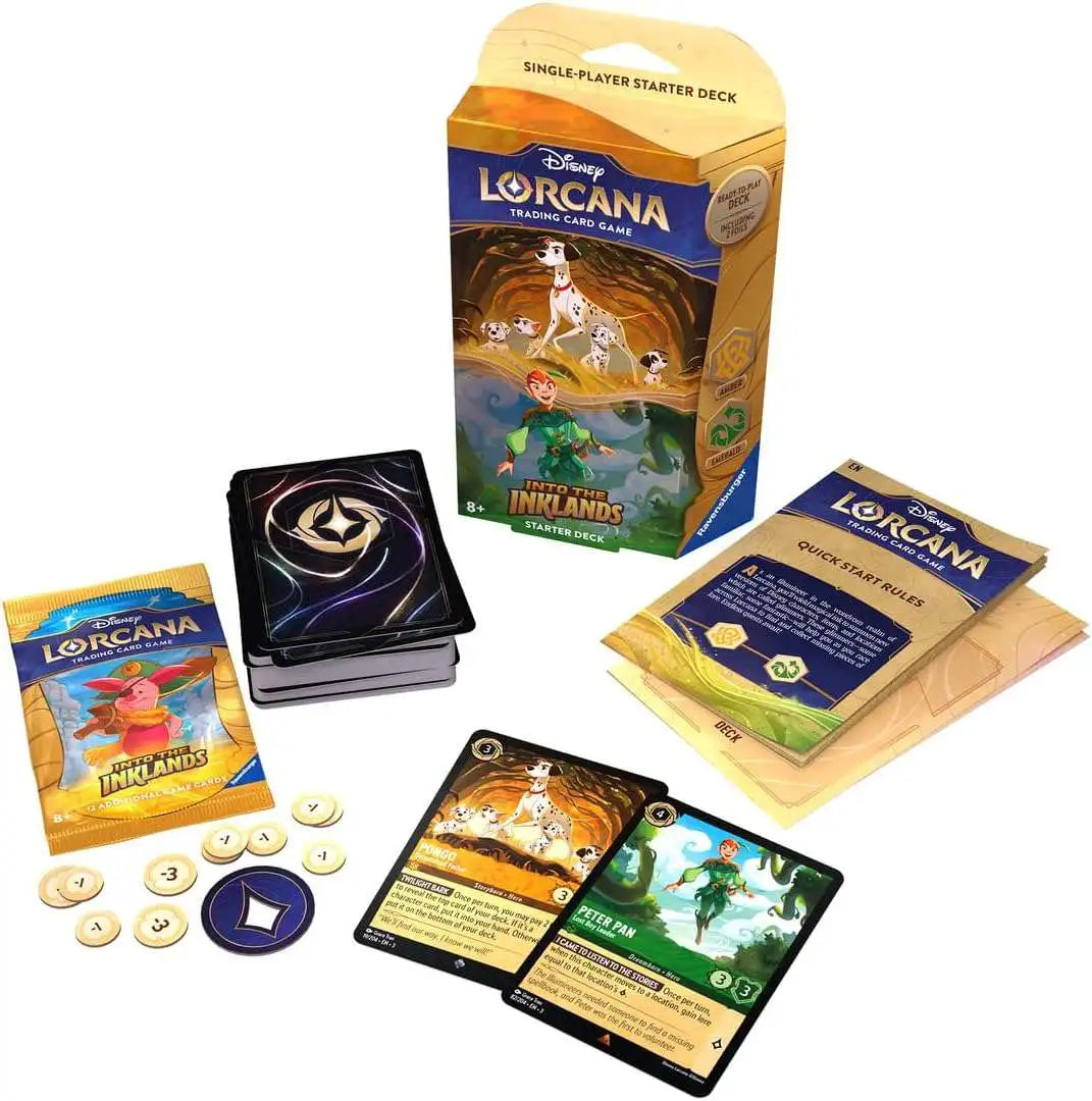 Lorcana: Into The Inklands - Starter Deck En Ingles Dalmatas/Peter Pan 1 pieza